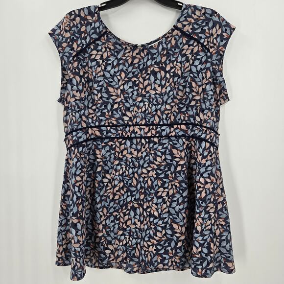 Motherhood Short Sleeve Peplum Empire Waist Maternity Top Size Large - Picture 1 of 8